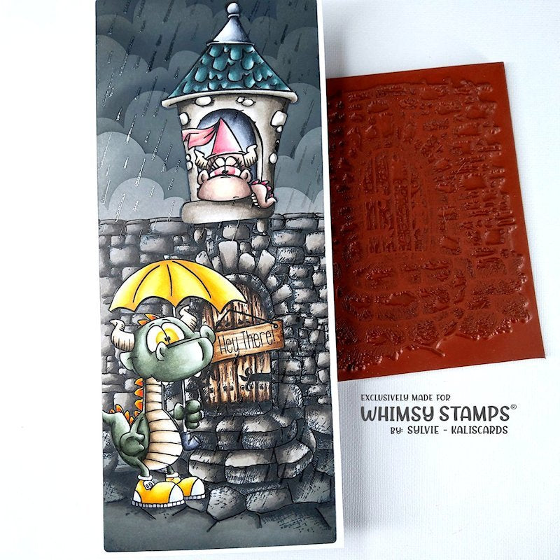 **NEW Dungeon Door Rubber Cling Stamp - Whimsy Stamps