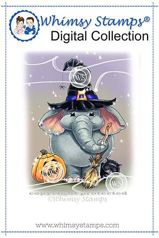 Ellie's Halloween - Digital Stamp - Whimsy Stamps