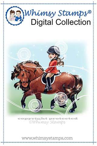 English Rider - Digital Stamp - Whimsy Stamps