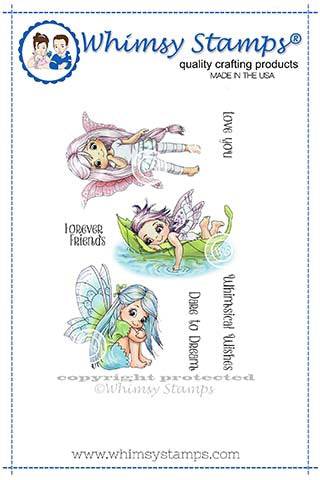 Fairy Dreams Rubber Cling Stamp - Whimsy Stamps