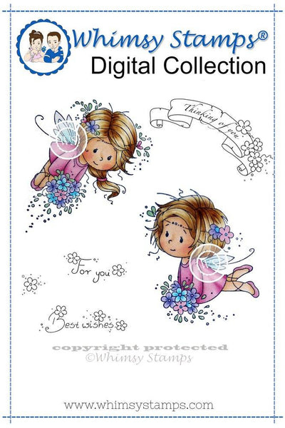Flower Fairies - Digital Stamp - Whimsy Stamps