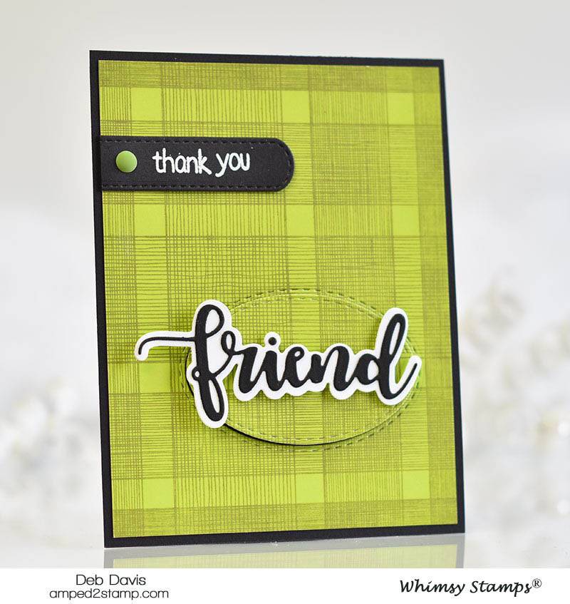 Friend Word and Shadow Die Set - Whimsy Stamps