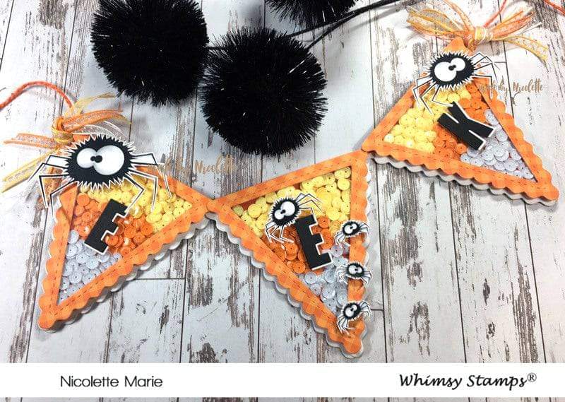 Fuzzy Spiders Clear Stamps - Whimsy Stamps