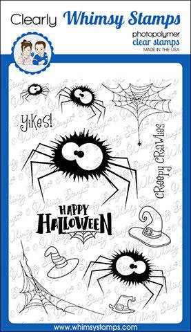 Fuzzy Spiders Clear Stamps - Whimsy Stamps