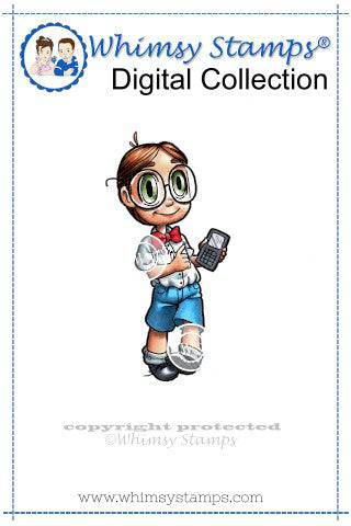 Geeky Tobie - Digital Stamp - Whimsy Stamps