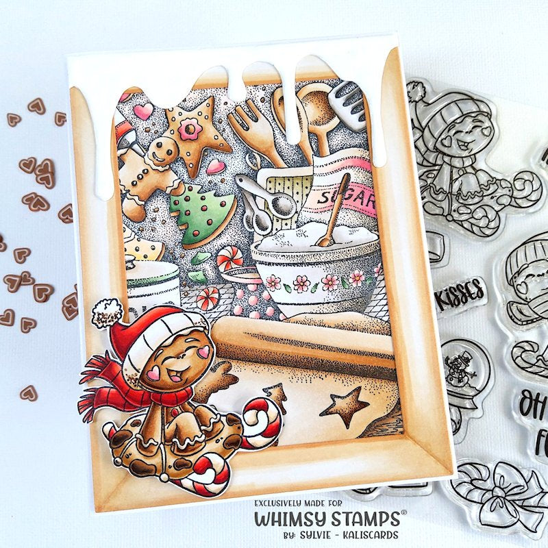 **NEW Gingerbread Fun Clear Stamps - Whimsy Stamps