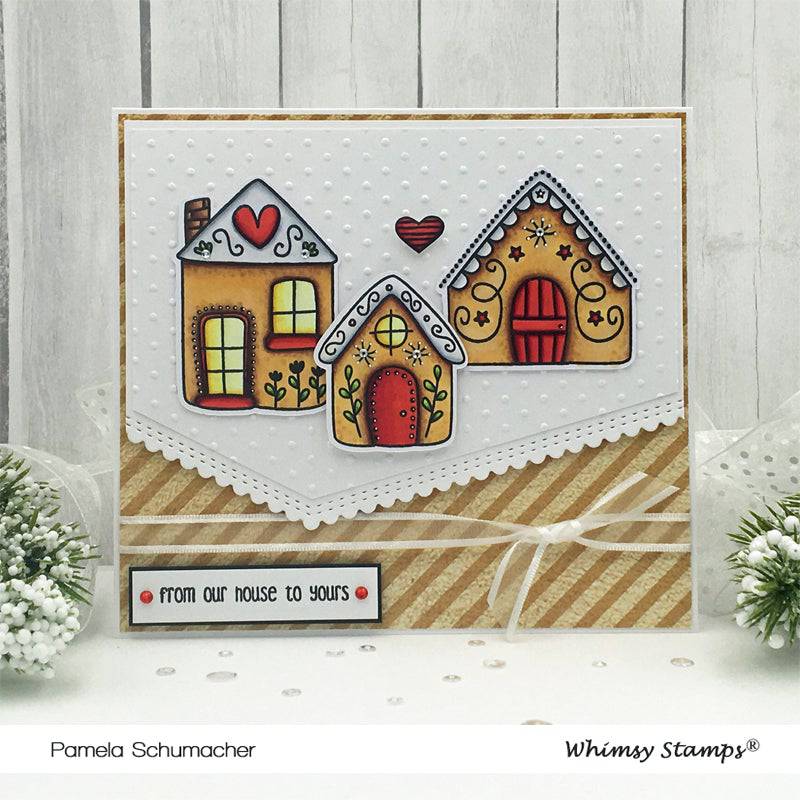 Gingerbread Greetings Clear Stamps - Whimsy Stamps