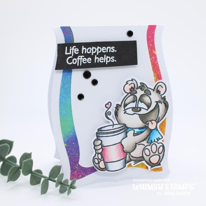 **NEW Give a Sip Clear Stamps - Whimsy Stamps