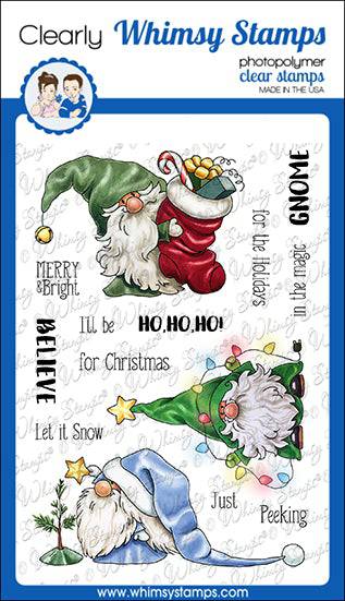 Gnome for the Holidays Clear Stamps | Whimsy Stamps