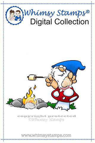 Gnome Smores - Digital Stamp - Whimsy Stamps