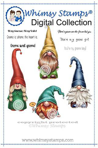Gnome Sweet Gnome Set - Digital Stamp - Whimsy Stamps