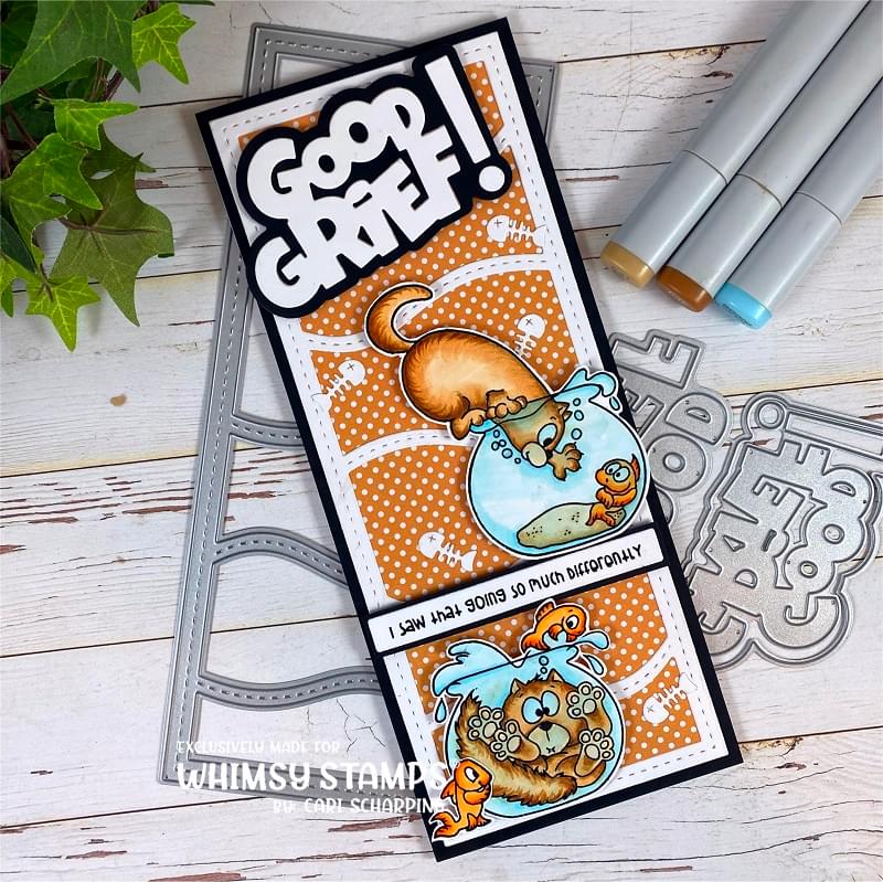 **NEW Good Grief Word and Shadow Die Set - Whimsy Stamps