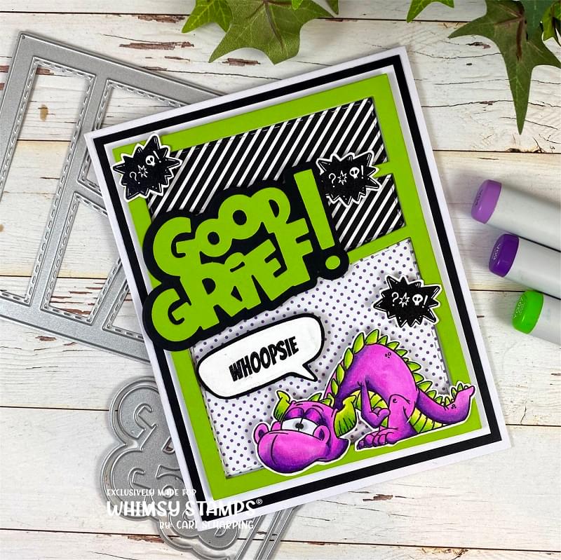 **NEW Good Grief Word and Shadow Die Set - Whimsy Stamps