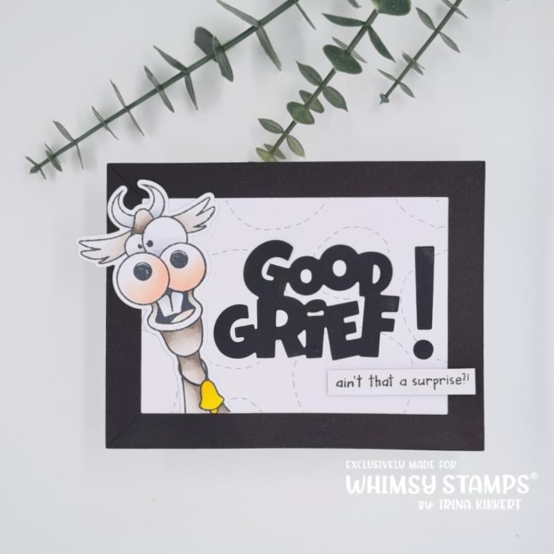 **NEW Good Grief Word and Shadow Die Set - Whimsy Stamps