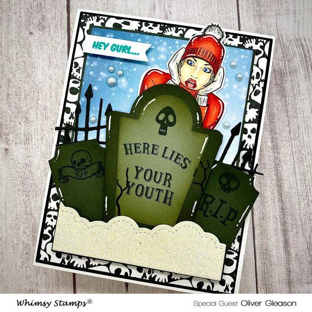 Grave Epitaphs Clear Stamps - Whimsy Stamps