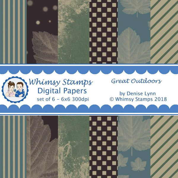 Great Outdoors Papers - Digital Papers - Whimsy Stamps