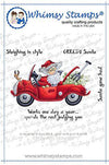 Greedy Santa Rubber Cling Stamp - Whimsy Stamps