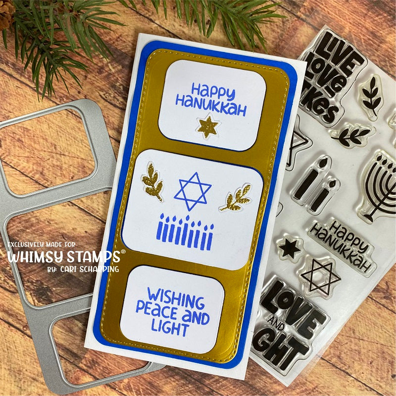 **NEW Hanukkah Lights Clear Stamps - Whimsy Stamps