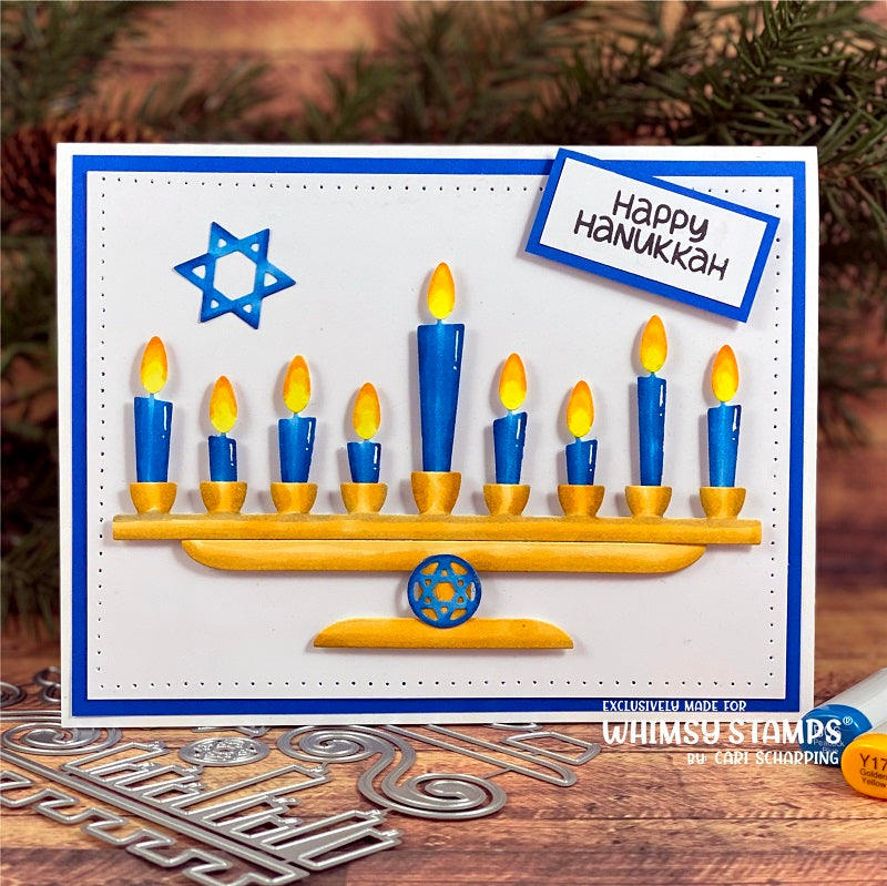 **NEW Hanukkah Lights Clear Stamps - Whimsy Stamps