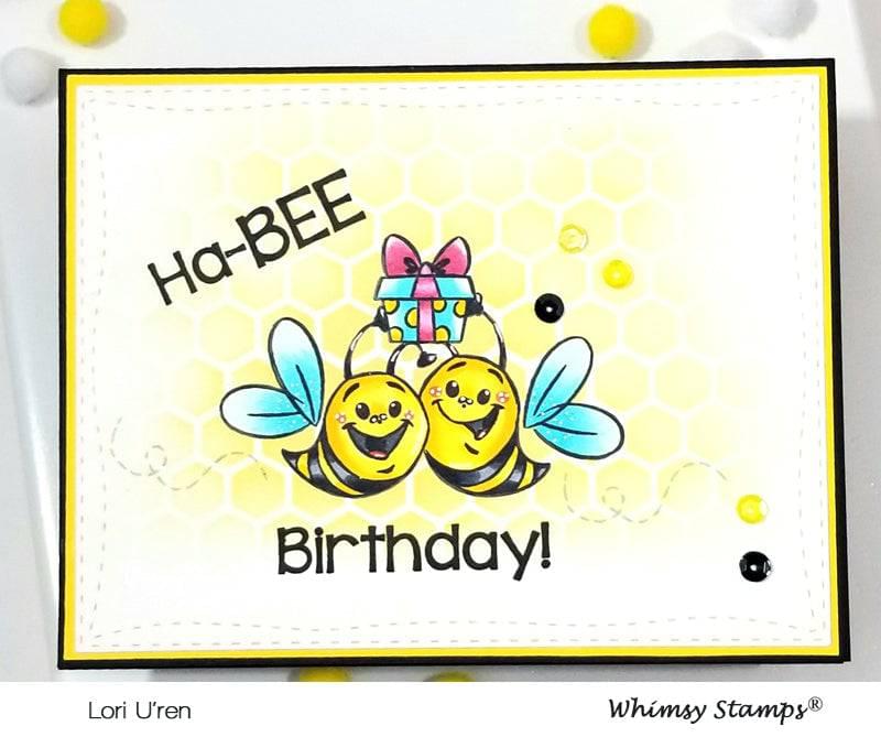 Hap-Bee Birthday Clear Stamps - Whimsy Stamps