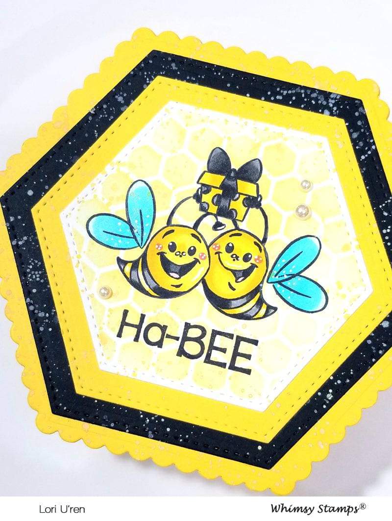 Hap-Bee Birthday Clear Stamps - Whimsy Stamps