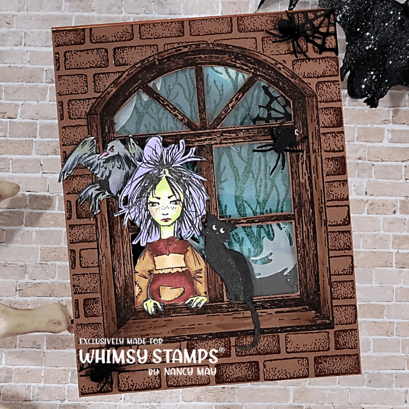 Happiest of Haunts Rubber Cling Stamp - Whimsy Stamps