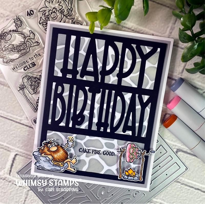 **NEW Happy Birthday Coverplate Die - Whimsy Stamps