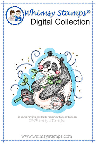 Happy Panda - Digital Stamp - Whimsy Stamps