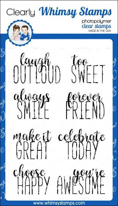 Happy Headlines Clear Stamps - Whimsy Stamps