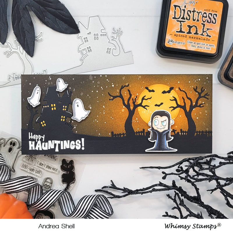 Haunted Graveyard Border Die - Whimsy Stamps