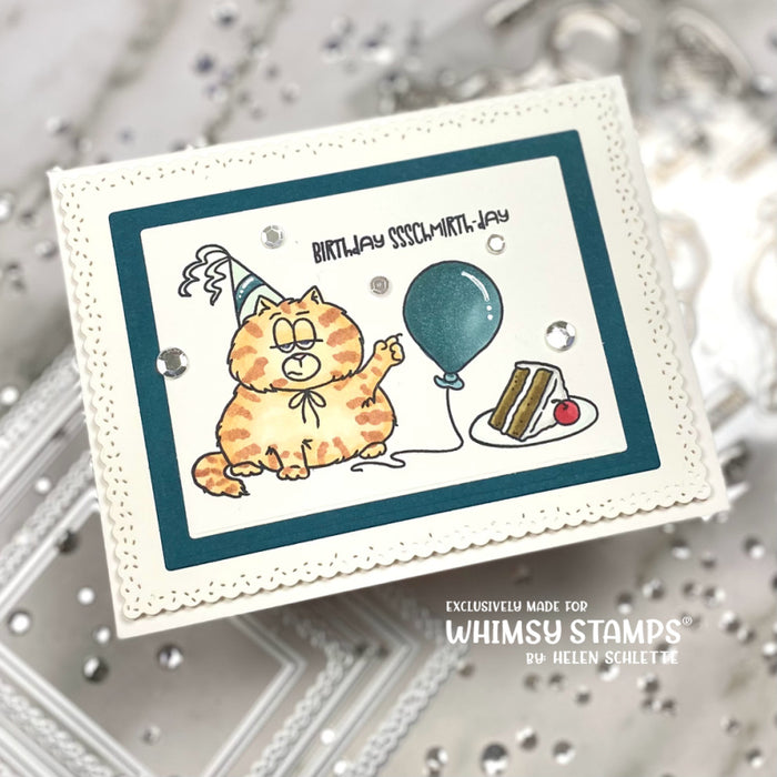 **NEW Me-Wow Cat Birthday Clear Stamps - Whimsy Stamps