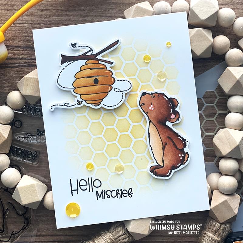 Hello Bear Clear Stamps - Whimsy Stamps