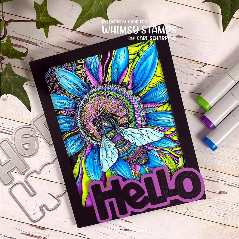 **NEW Hello Word and Shadow Die Set - Whimsy Stamps