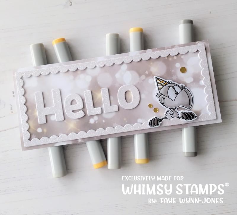 **NEW Hello Word and Shadow Die Set - Whimsy Stamps