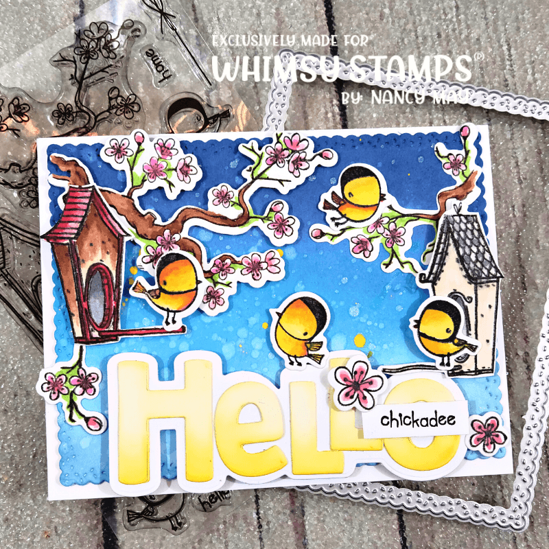 **NEW Hello Word and Shadow Die Set - Whimsy Stamps