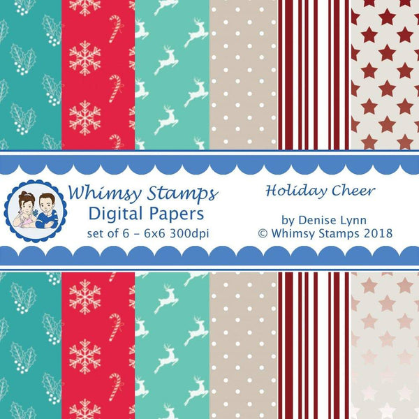 Holiday Cheer Papers - Digital Papers - Whimsy Stamps