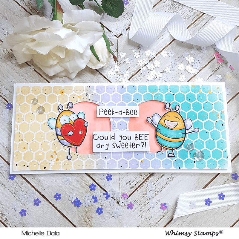 Honeycomb Drips Stencil - Whimsy Stamps