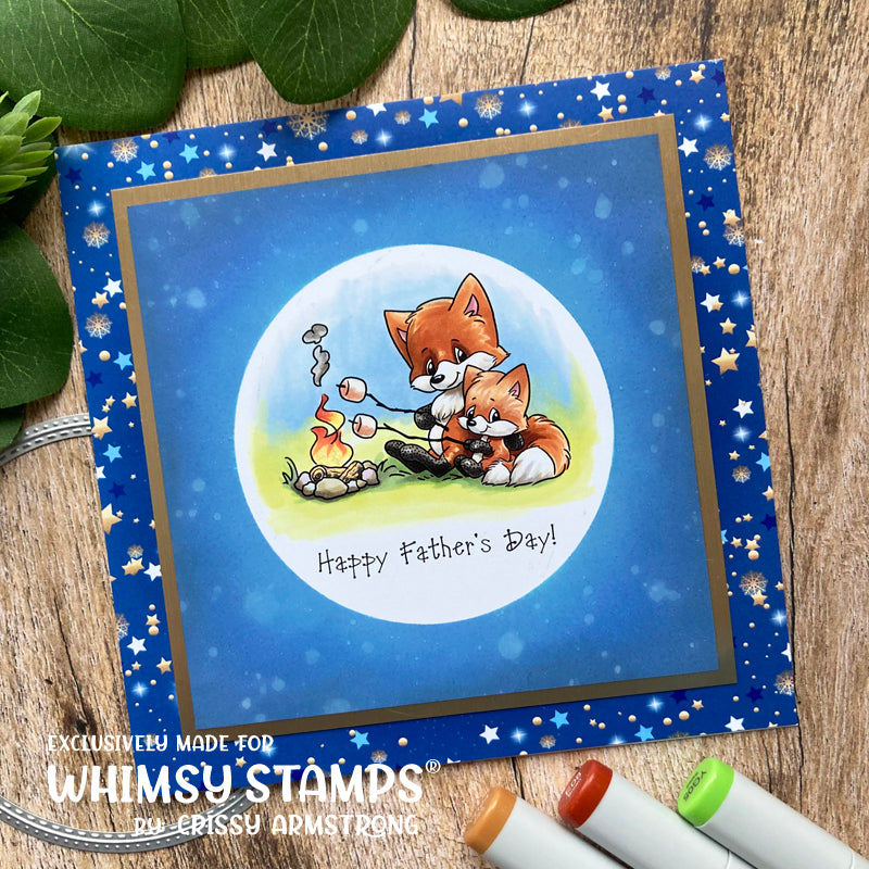 **NEW Fox Family Clear Stamps - Whimsy Stamps