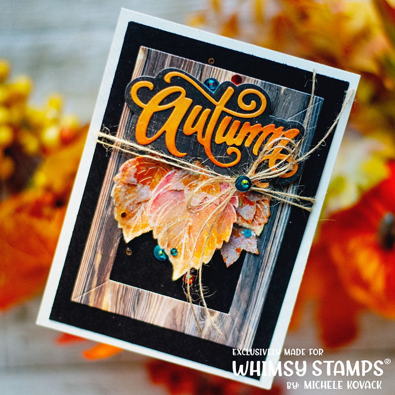 **NEW Autumn Layered Leaves Clear Stamps - Whimsy Stamps