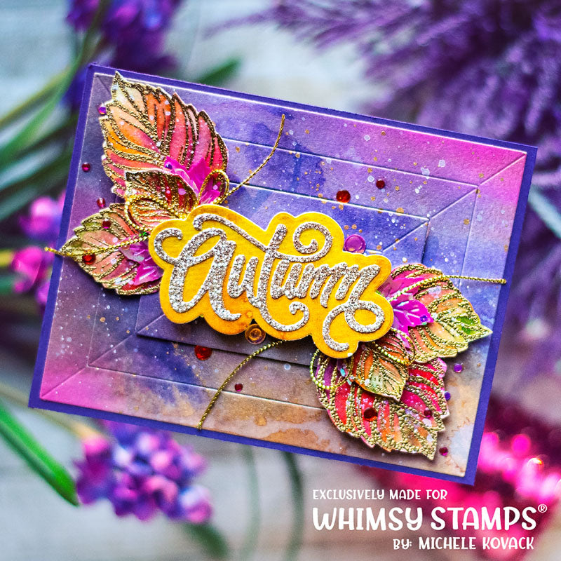 **NEW Autumn Layered Leaves Clear Stamps - Whimsy Stamps