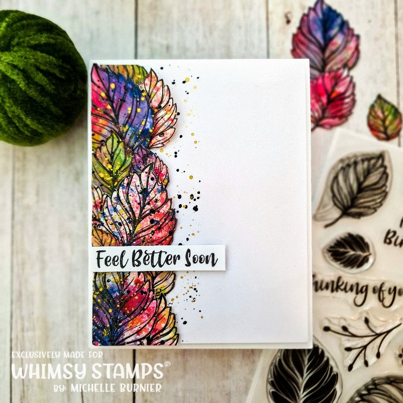 **NEW Autumn Layered Leaves Clear Stamps - Whimsy Stamps