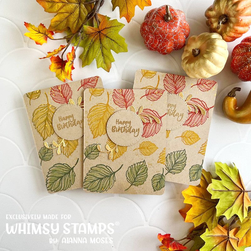 **NEW Autumn Layered Leaves Clear Stamps - Whimsy Stamps