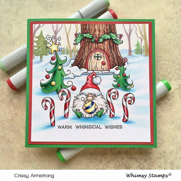 Gnome Warm Wishes Clear Stamps - Whimsy Stamps