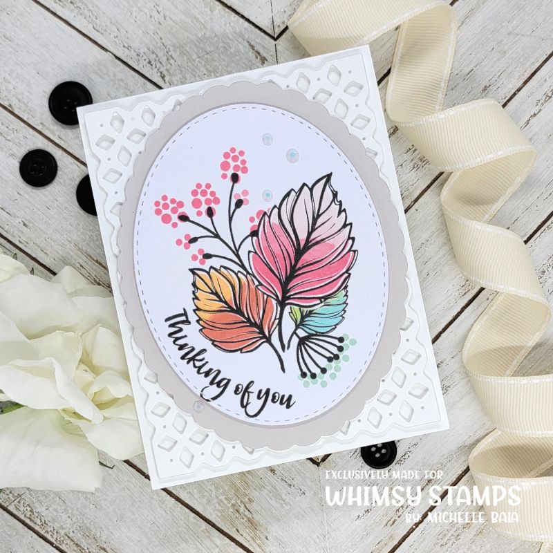 **NEW Autumn Layered Leaves Clear Stamps - Whimsy Stamps