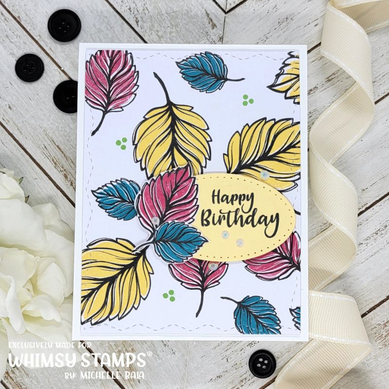 **NEW Autumn Layered Leaves Clear Stamps - Whimsy Stamps
