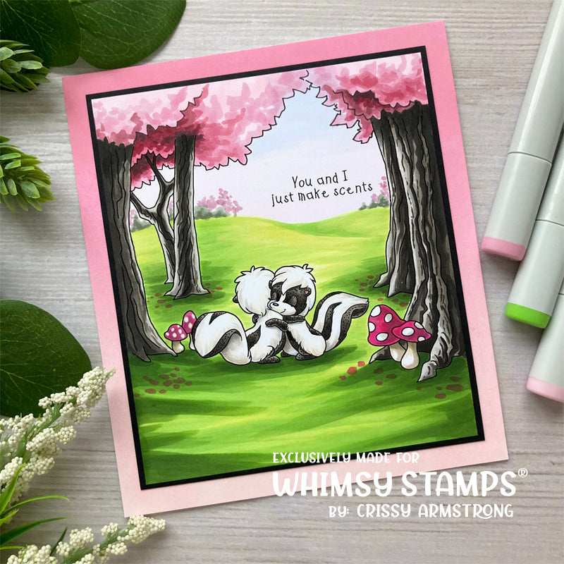 **NEW Odorable Skunks Clear Stamps - Whimsy Stamps