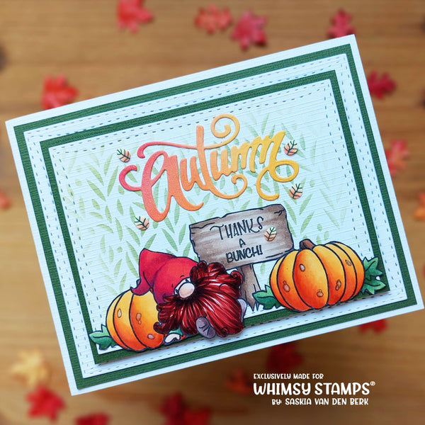 **NEW Autumn Word and Shadow Die Set - Whimsy Stamps
