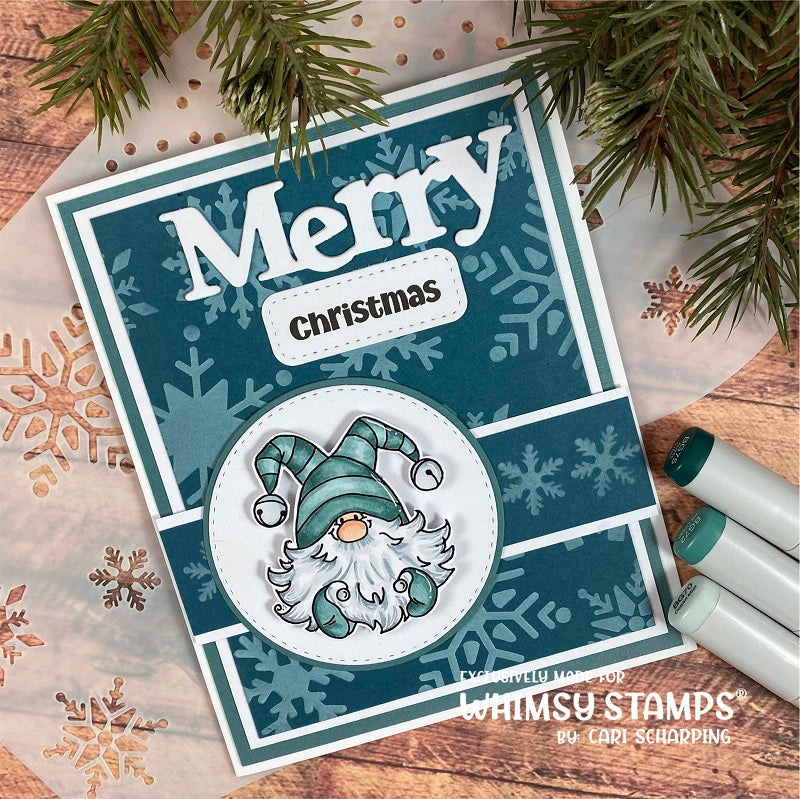 **NEW It's Snowing - 6x9 Stencil - Whimsy Stamps