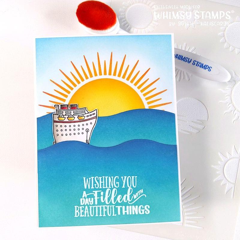**NEW It's Sunny - 6x9 Stencil - Whimsy Stamps