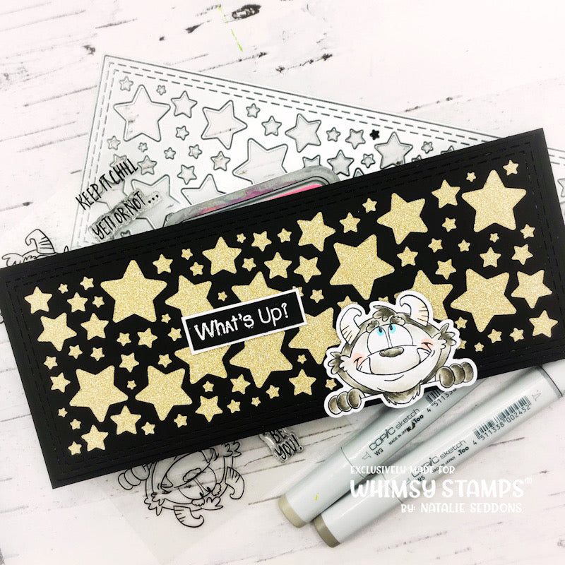 Slimline Stars Background Die - Whimsy Stamps